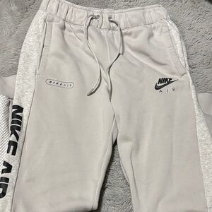 Nike Light Gray Joggers with Black Logo